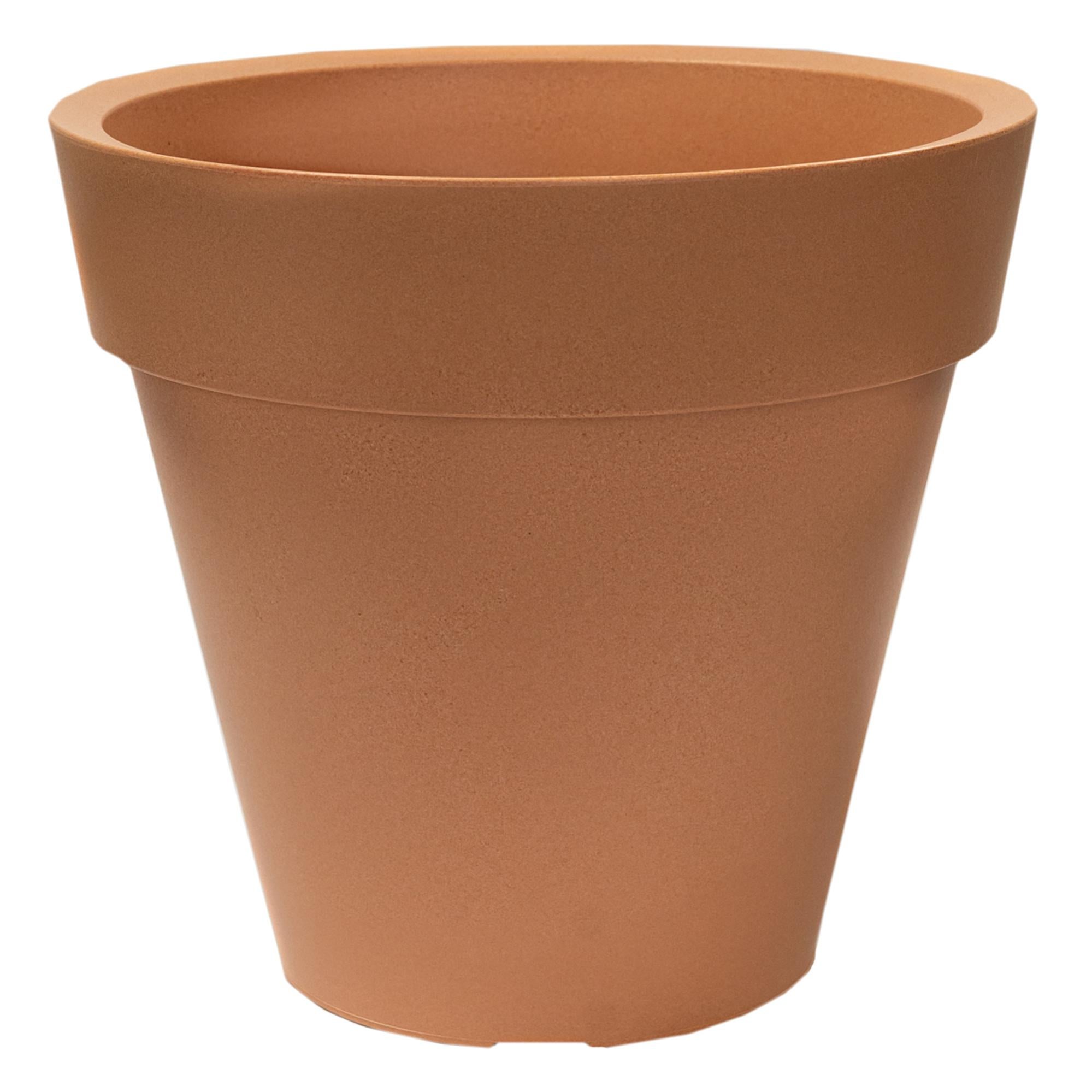 Vaso da esterno 80x30 h cm tutta capienza in polietilene ocra - Melbourne