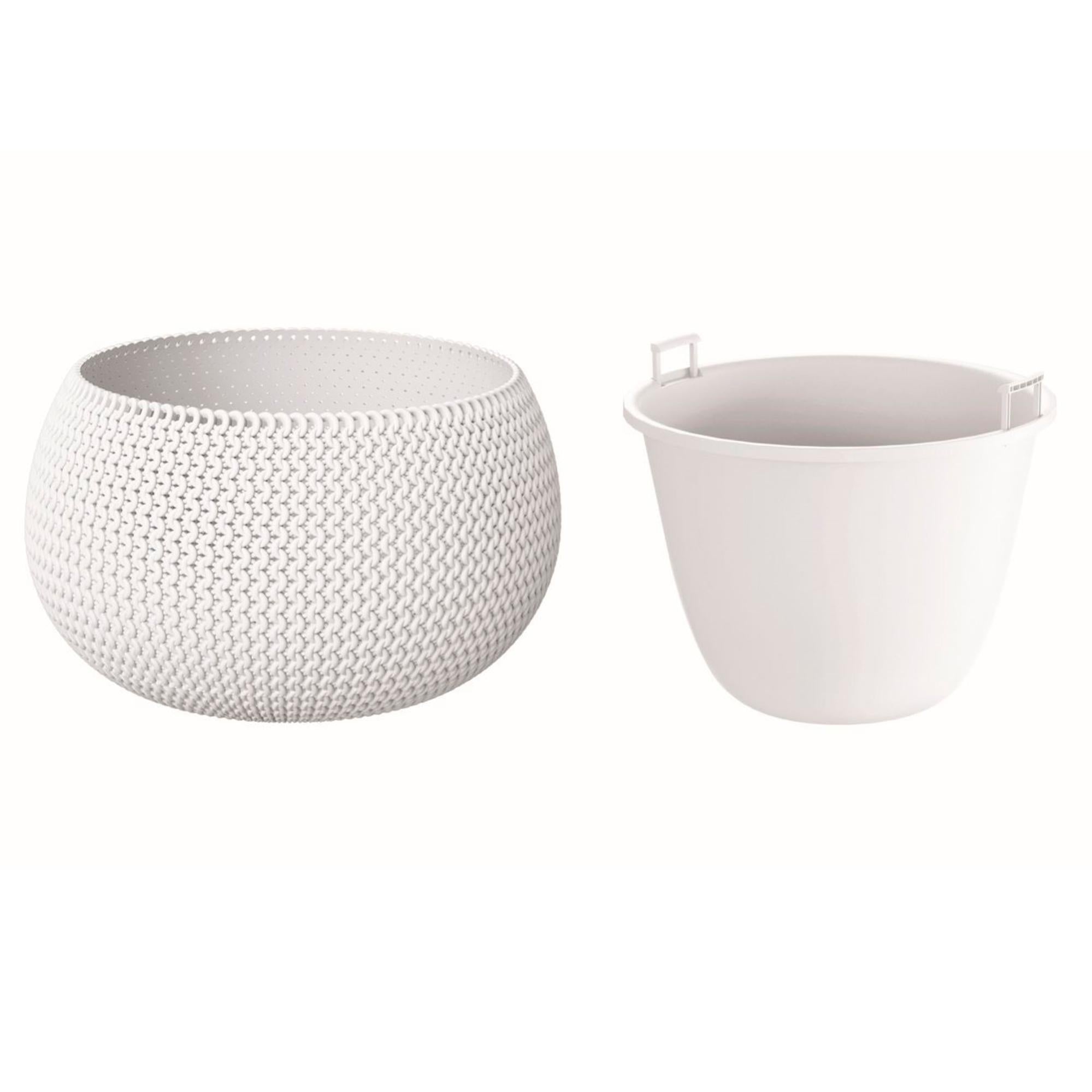 Prosperplast BETON BOWL WS De Plástico CON Depósito En Color Cemento 19 5 Alto X 29 Ancho X 29 Profundo Cms 84592013