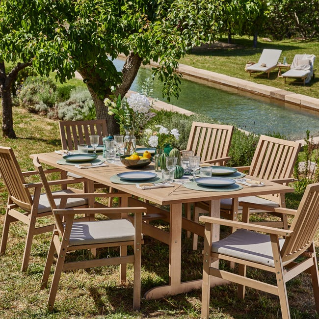 Conjunto mesa jardín 160/80x80 cm y 4 sillas aluminio antracita