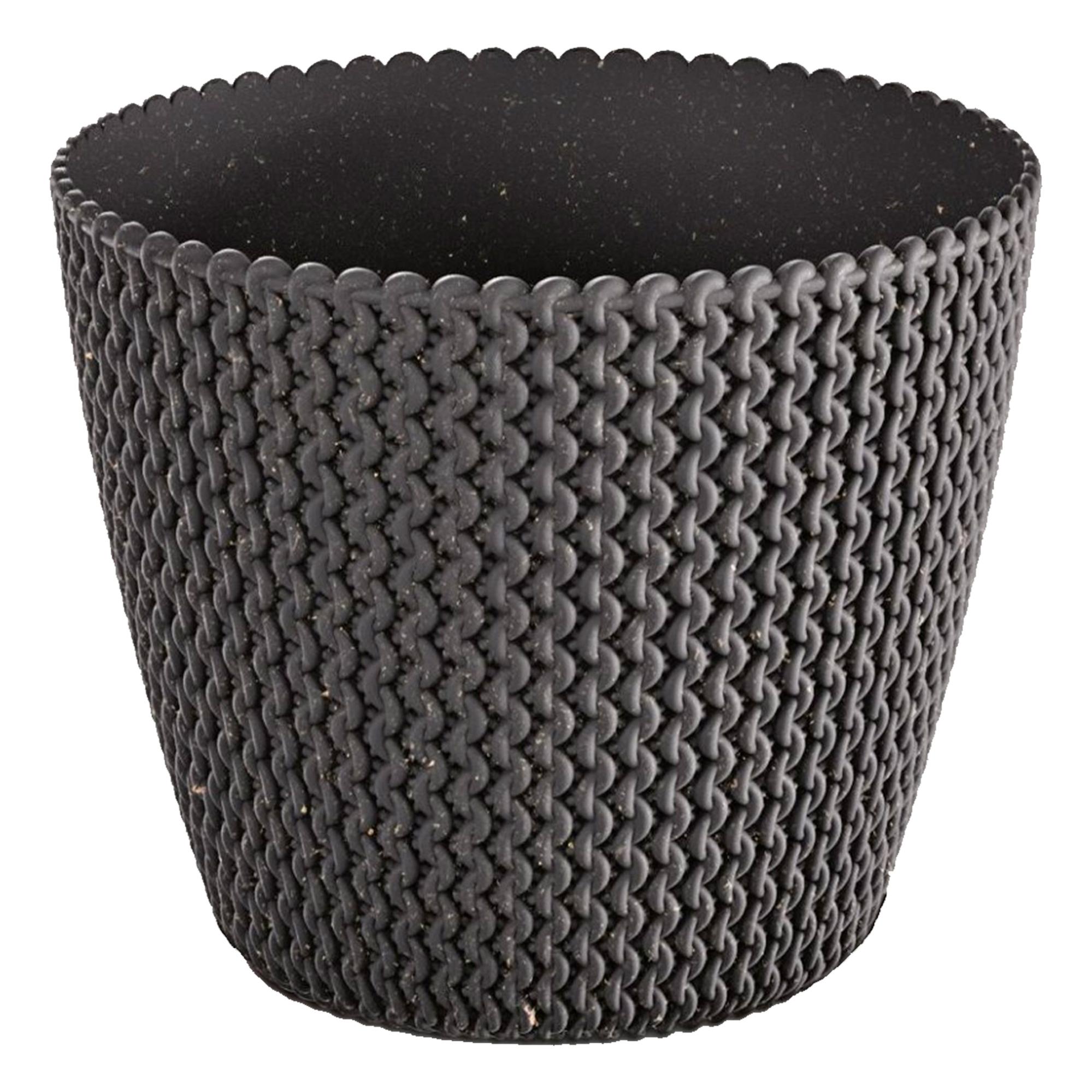 KADAX Vaso da fiori Vaso da fiori con coperchio antracite 32,5 cm