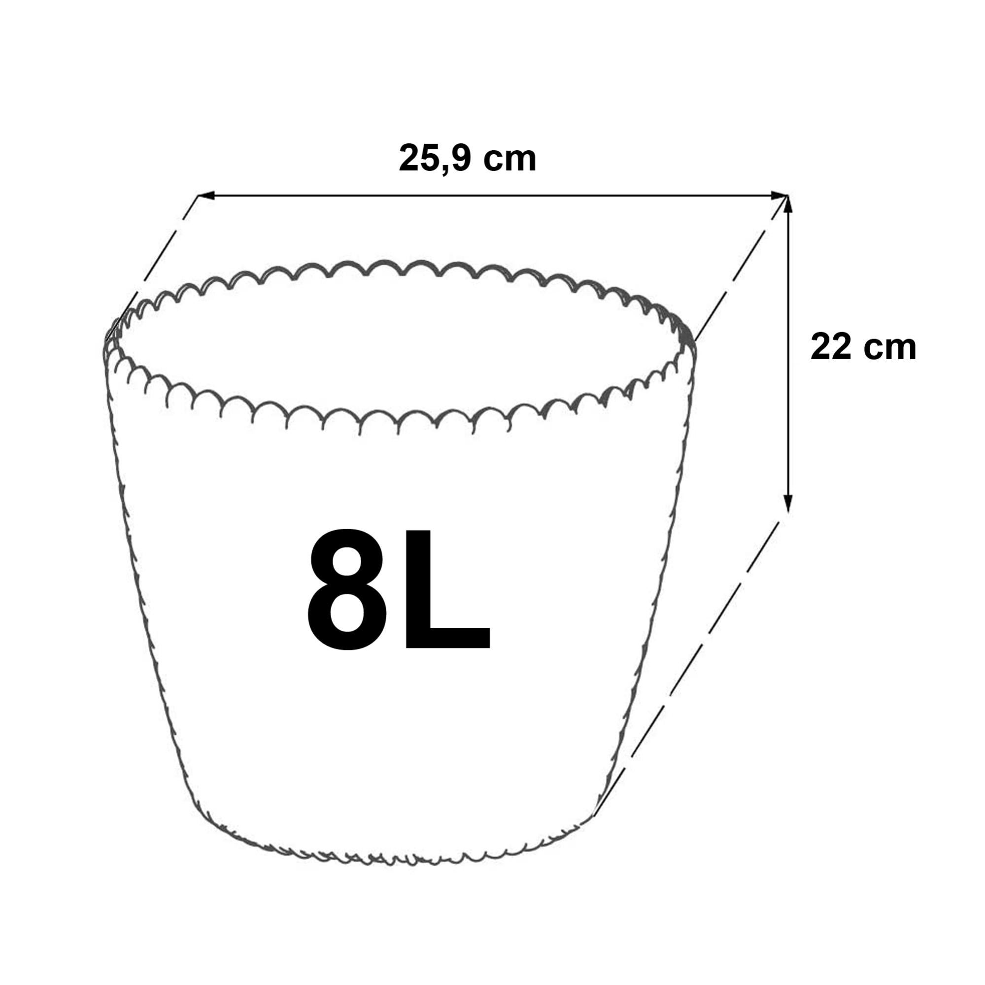 Vaso Furu PROSPERPLAST in plastica colore grigio chiaro H 55 cm, L 29.5