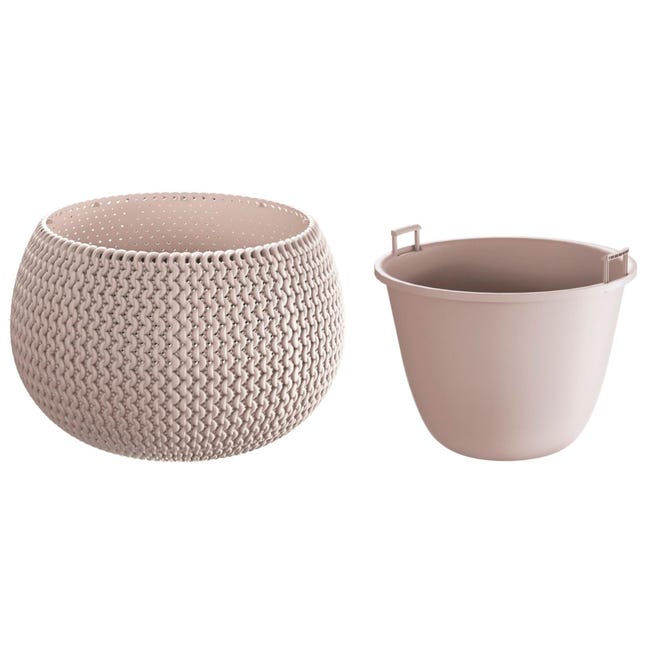 Vaso da fiori con inserto e acciaio. con SPLOFY CIOTOLA WS antracite 23,9 cm Vaso da fiori con inserto e acciaio. con SPLOFY CIOTOLA WS antracite 23,9 cm