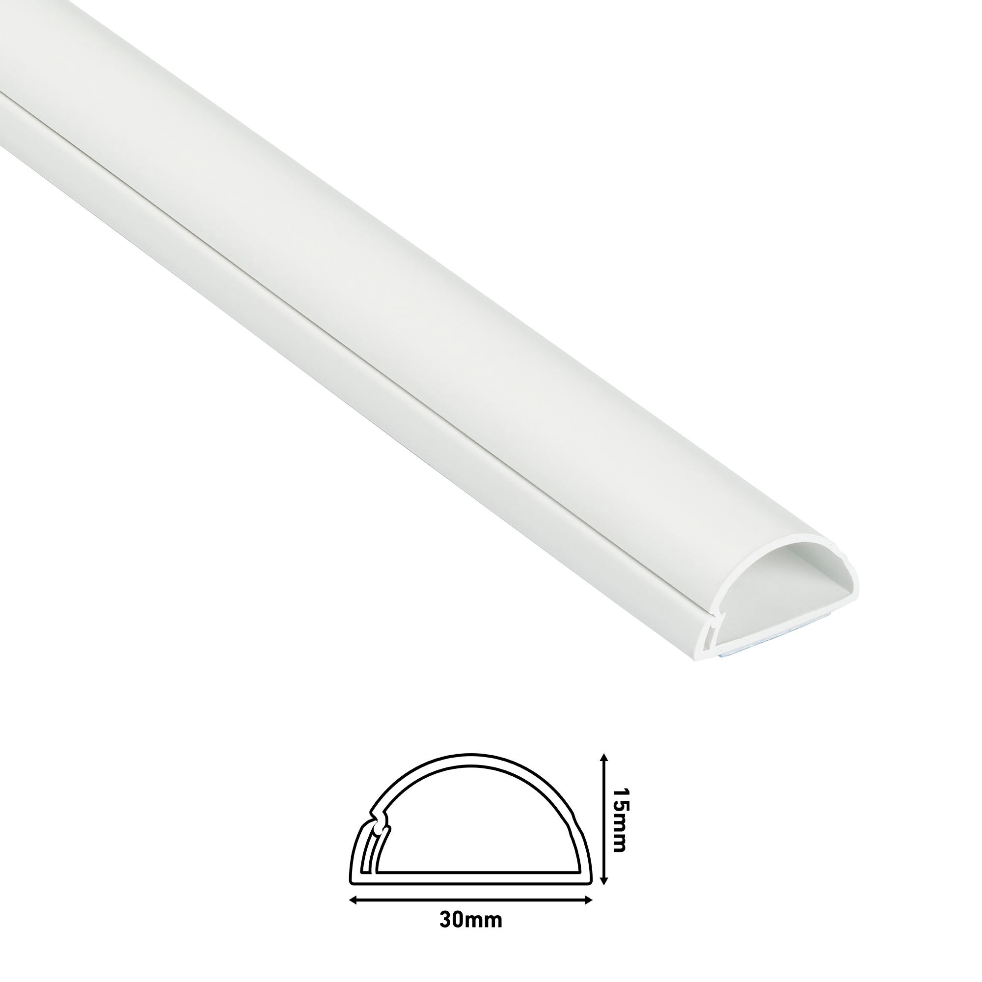 Kit Goulottes 1m 30x15mm Blanc - D-LINE
