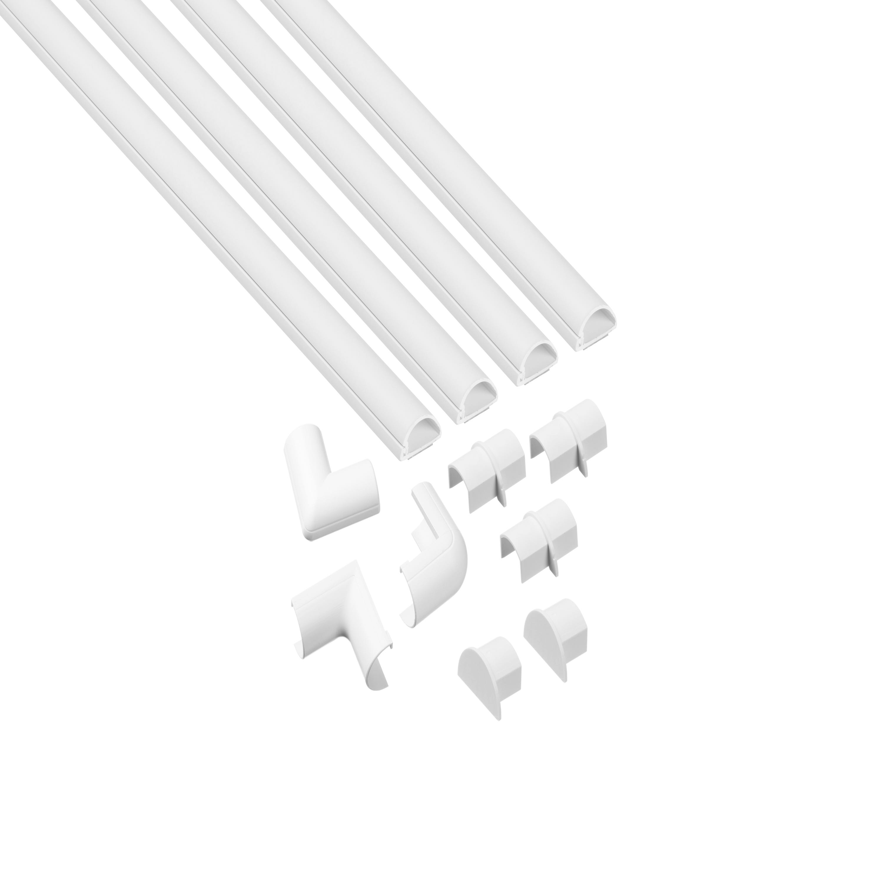 D-Line Kits de Goulottes, Cachez et Protégez les Câbles Facilement, Goulotte  Décorative, Blanc