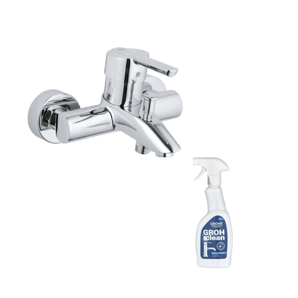 GROHE Mitigeur bain douche Feel Chromé + nettoyant Grohclean Leroy Merlin