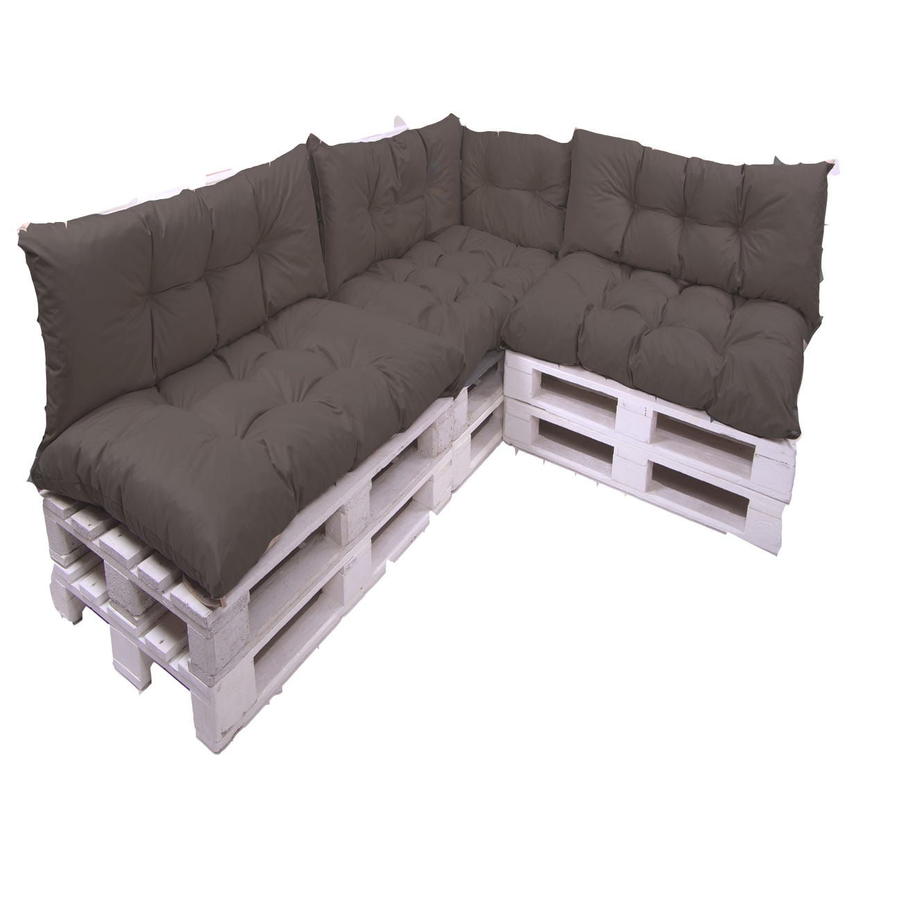 Des coussins pour des canapés en palette confortables - Elle Décoration
