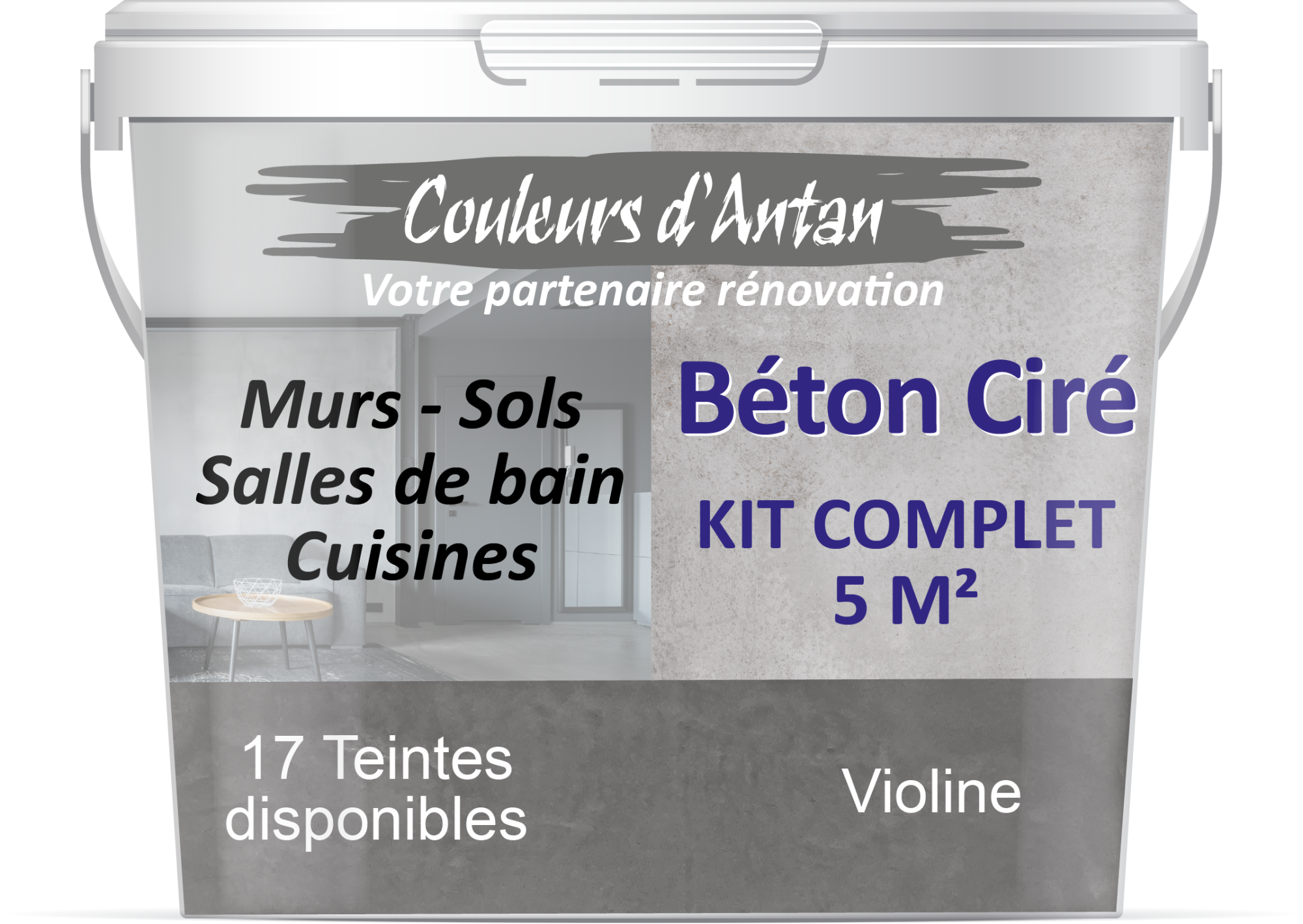 Béton Ciré pour murs, sols, cuisines, salle de bain, carrelage, plans