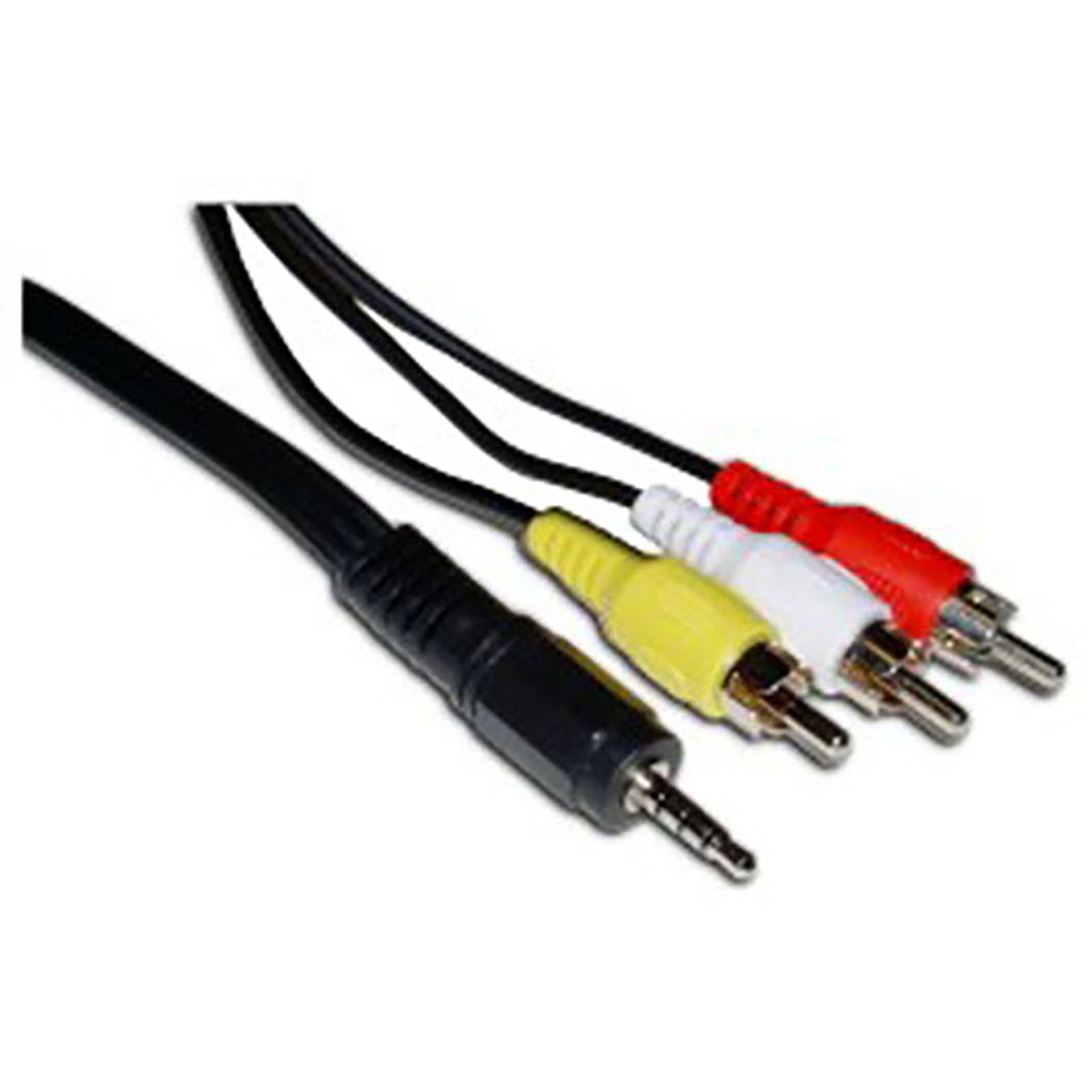 Cable de 3m para audio y vídeo 3 x RCA a Minijack macho