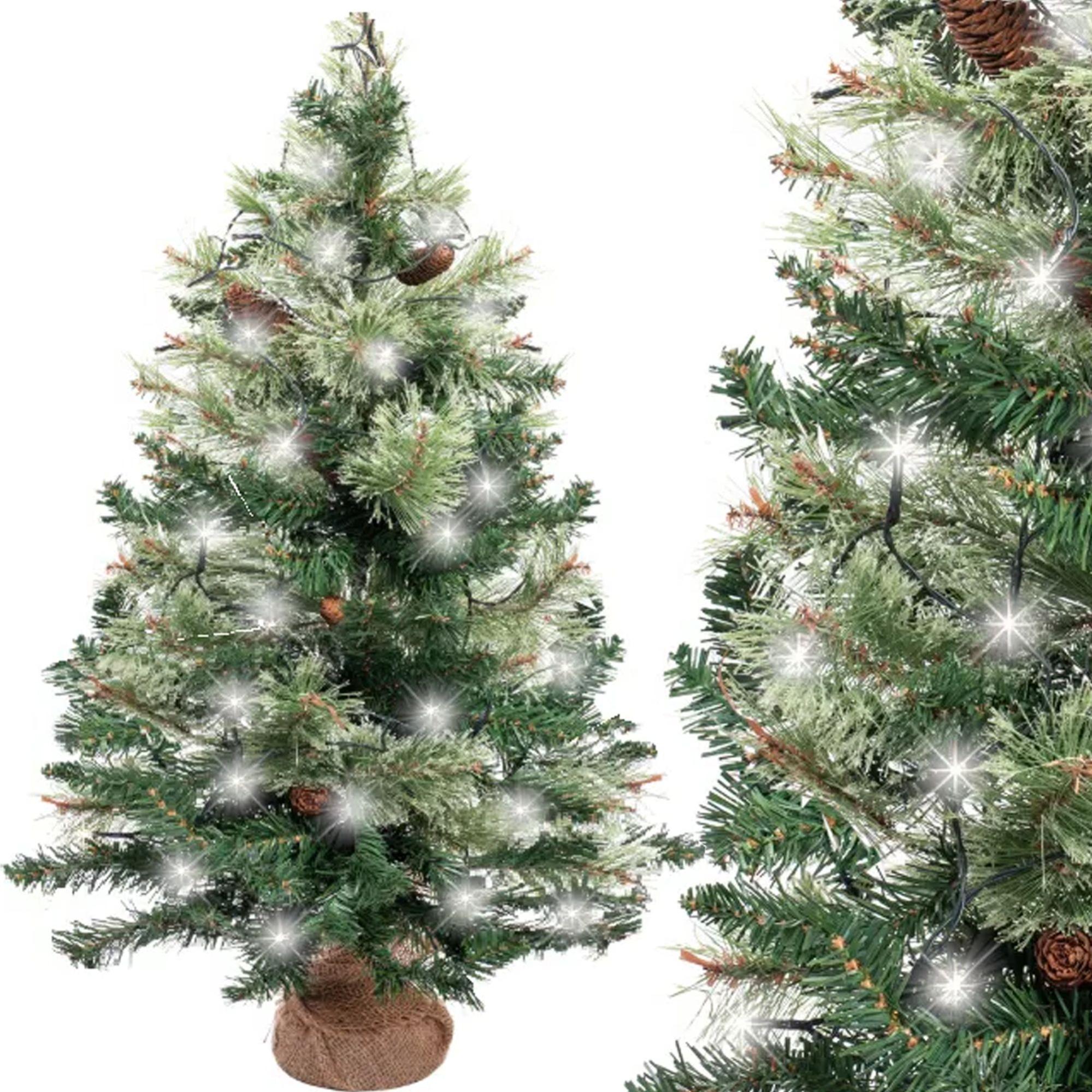 HOMCOM Albero di Natale Artificiale Innevato 180cm con Rami 390, Base