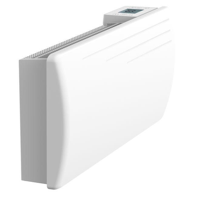 Radiateur électrique fixe à inertie sèche fonte + film + plug & play 1000W  Bestherm ALMEA horizontal blanc