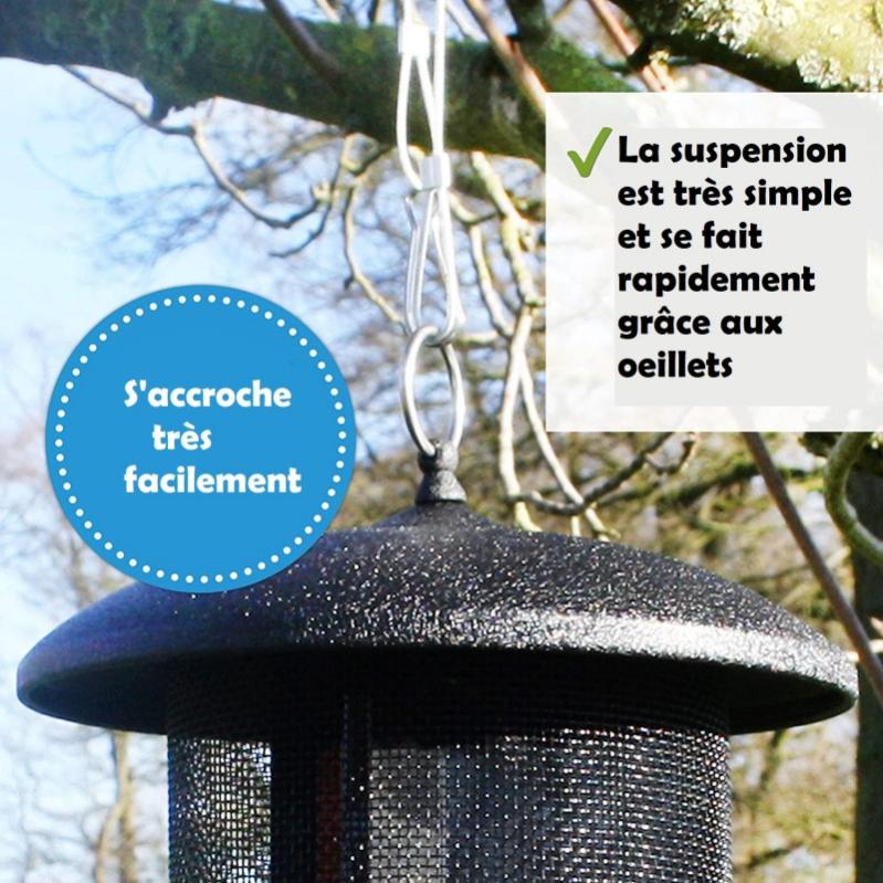 Mangeoire à Oiseaux Suspendue Transparente - Capacité 40 Oz, Résistante Aux Intempéries, Pour Jardin Et Balcon