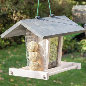 Mangeoire pour oiseaux double couche rétractable mangeoire à oiseaux  suspendue cage alimentaire en métal pour l'extérieur