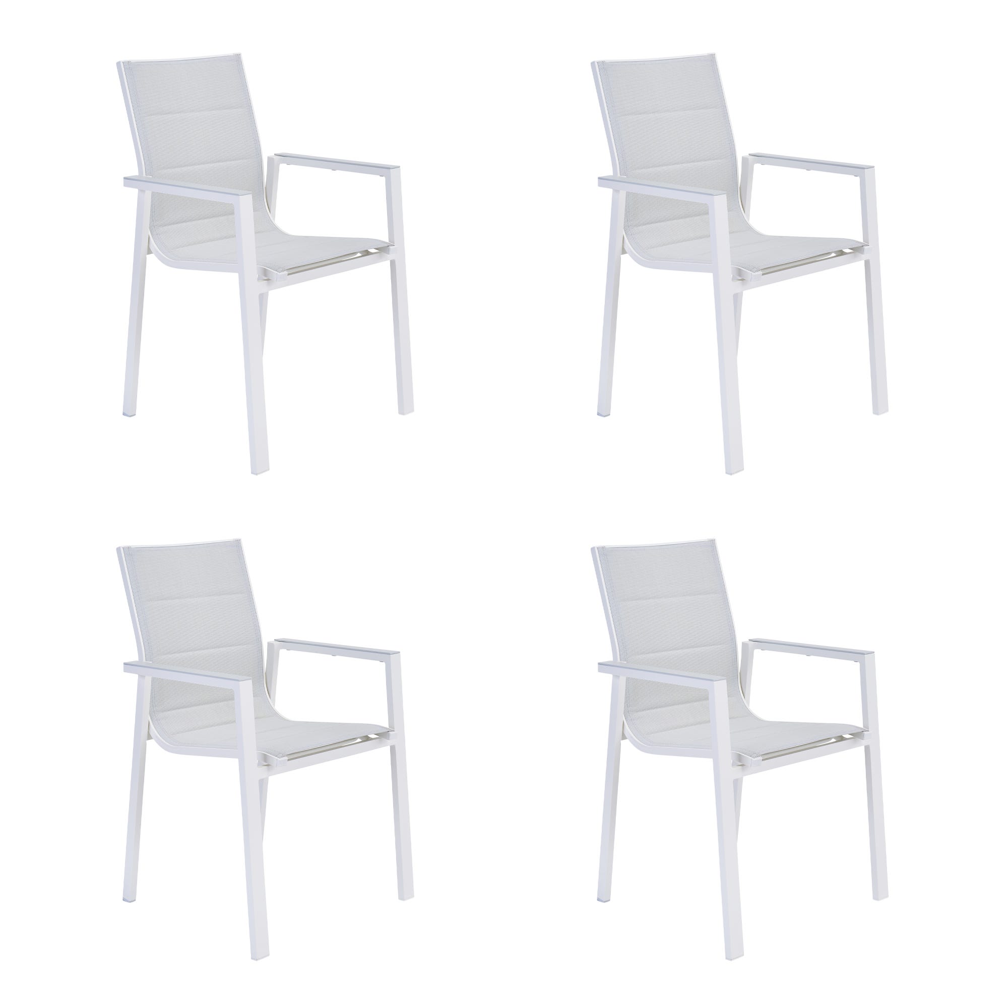 CLP Set di 4 poltroncine decorative Tanna in velluto I Fodera trapuntata I Seduta comfort con braccioli, Colore:crema CLP Set di 4 poltroncine decorative Tanna in velluto I Fodera trapuntata I Seduta comfort con braccioli, Colore:crema