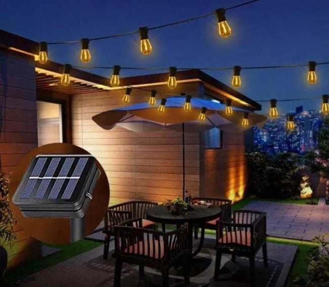 CATENA LUMINOSA LED 10M 10 PORTALAMPADA E27 PROLUNGABILE IP54 PER CATENA LUMINOSA LED 10M 10 PORTALAMPADA E27 PROLUNGABILE IP54 PER