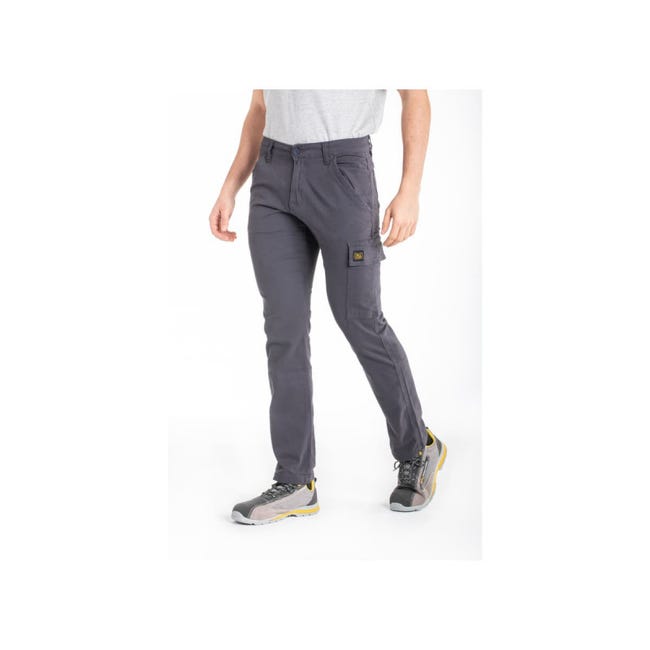 Pantalon homme en coton résistant, anthracite, taille M