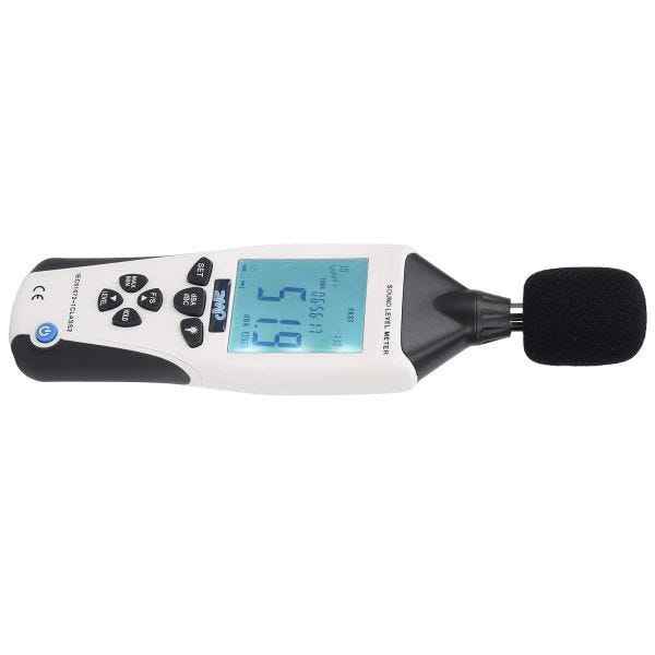 2MP - Sonomètre digital enregistreur, mesure de 30 à 130 dB, mémoire 262100  points - Avec mallette