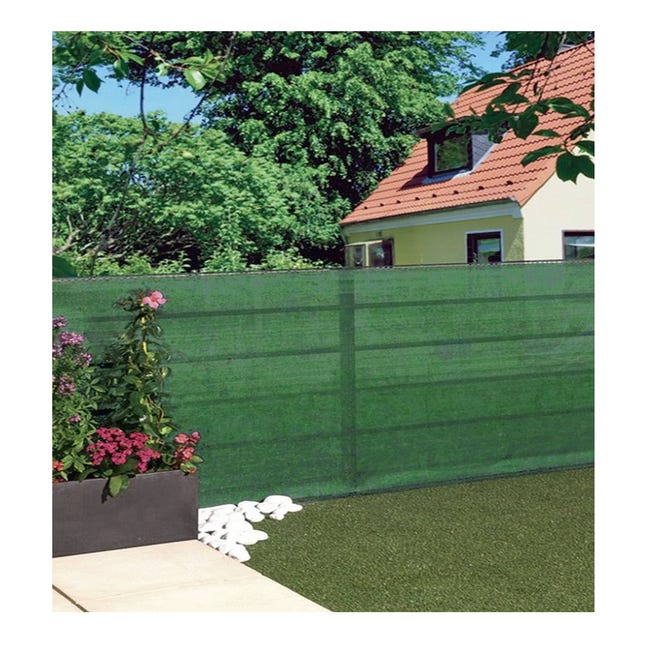 Malla de Ocultación 120 g/m2, Ocultación y Privacidad para su Terraza o  Jardín, Seleccione Medida y Color, 2 x 10 metros (Verde)