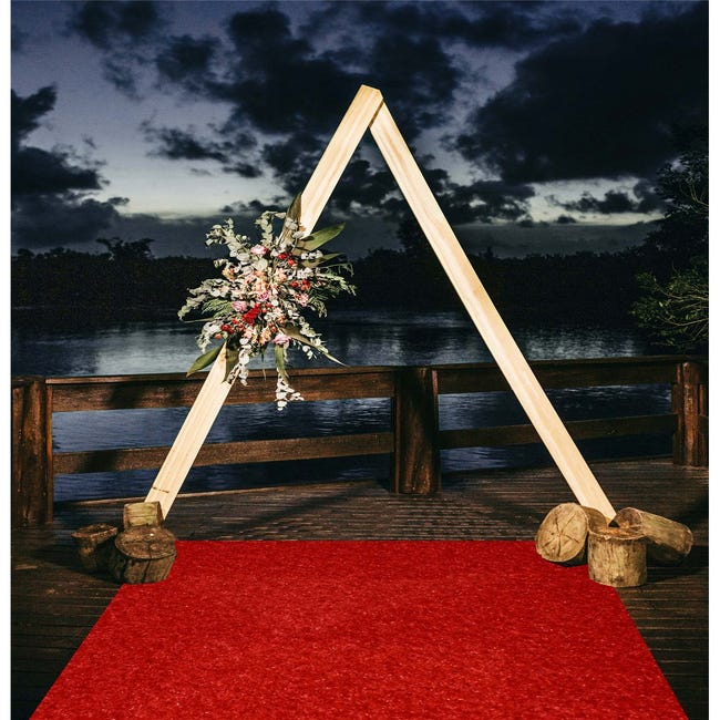 Alfombra roja para pasillo para eventos (3 pies de ancho x 10 pies de  largo, rojo)
