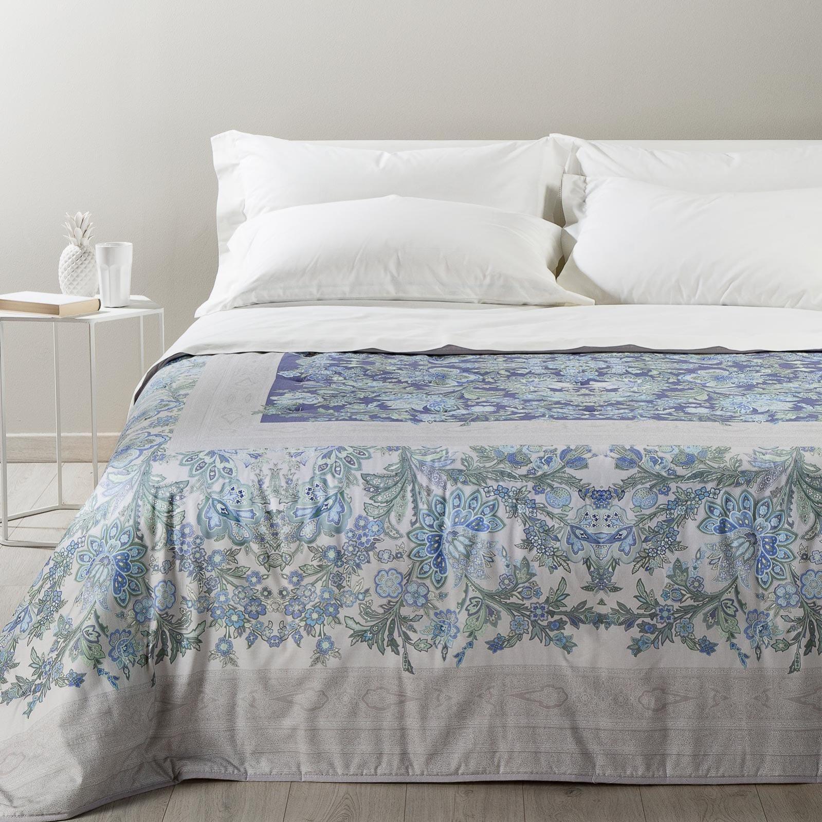 Copripiumino Matrimoniale Caleffi Soave Floreale - Microfibra Naturale, Morbido E Atossico