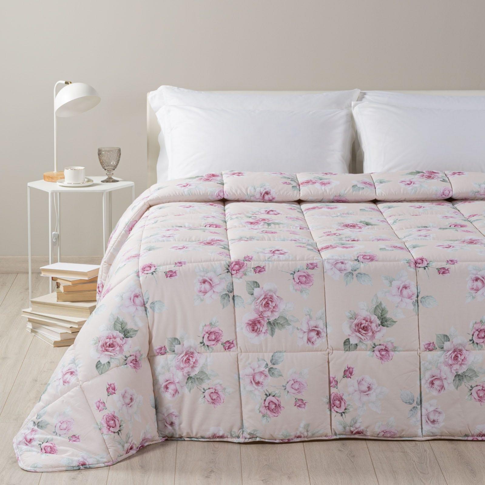 Caleffi Flora Trapunta In Microfibra Per Letto Piazza E Mezza - Morbida, Imbottita, Anallergica, Colore Rosa, 100% Poliestere, Calda E Leggera - 5