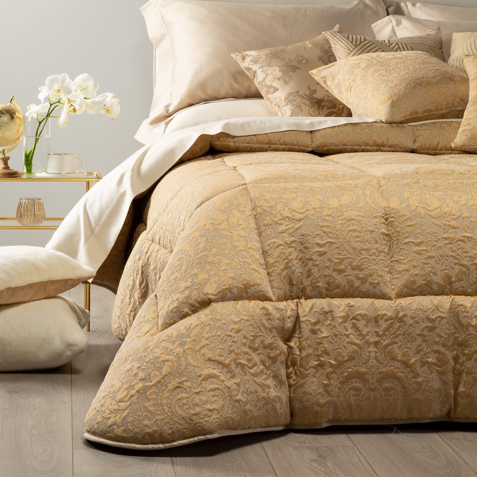 Caleffi Trapunta Matrimoniale Silver In Raso Jacquard Oro – Tessuto Pregiato, Morbida E Resistente Ai Lavaggi, Colori Atossici, 1001055 - 2