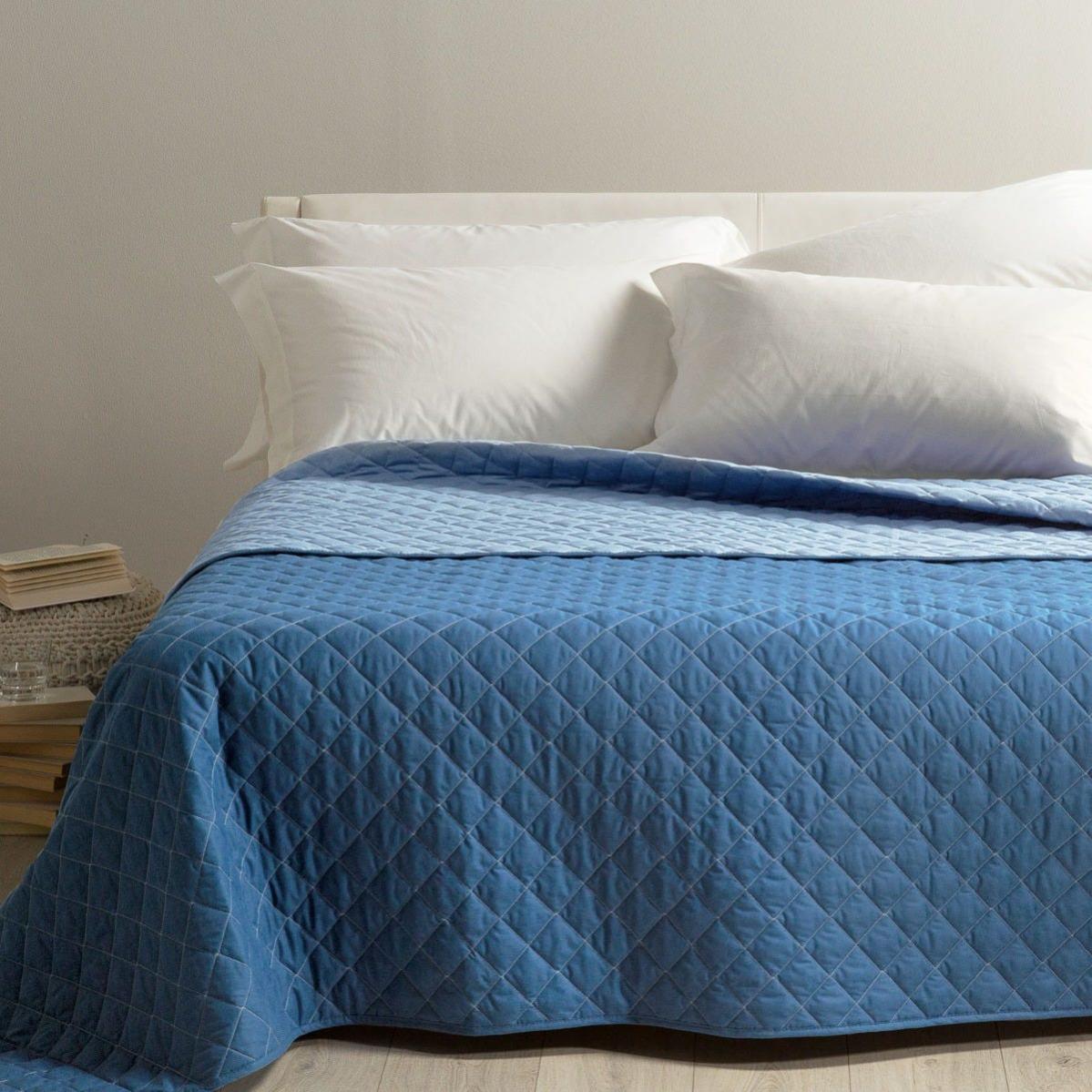 Copriletto Trapuntato Trapunta Bianco 3 Pezzi 100% Cotone Morbido - Foto 3