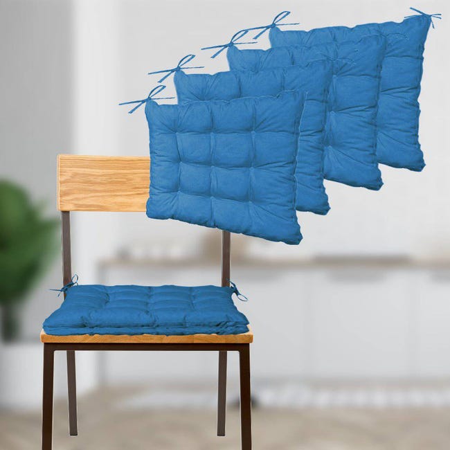 AYLA Cuscino da seduta blu W 40 x L 40 cm