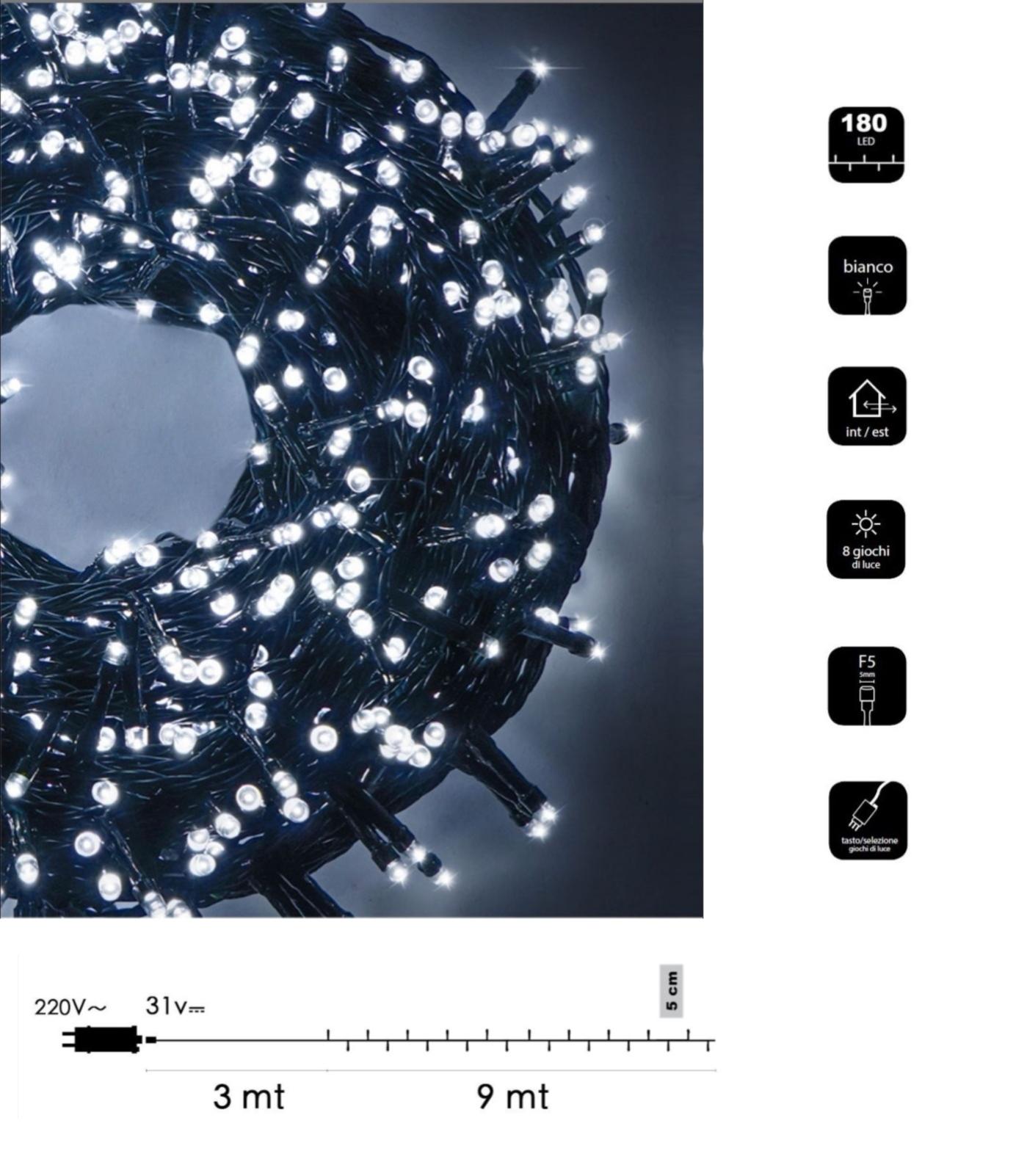 HX941809 MINILUCCIOLE LED EST/INT 560L.BIANCHE CALDO CM.3,5+3MT. 31V/3