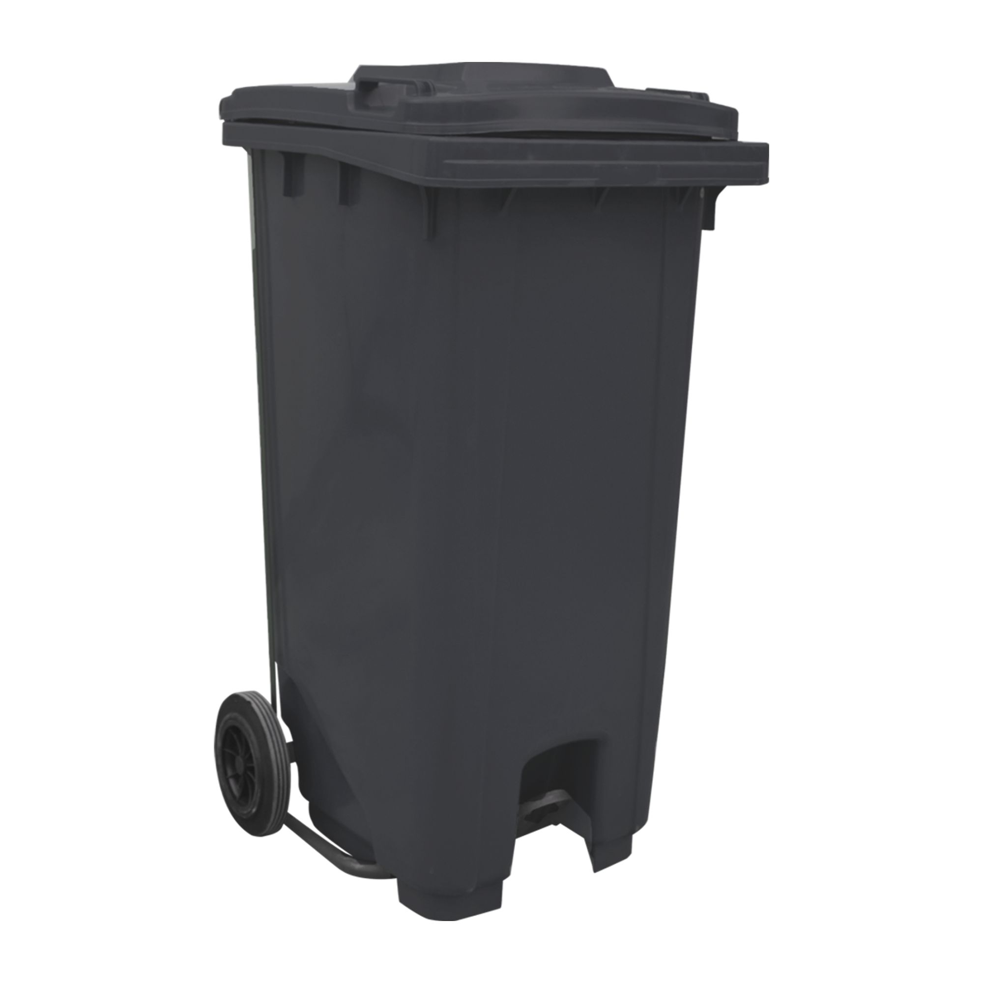 Contenedor Basura Reciclaje 240 litros con Pedal Ruedas y Mango