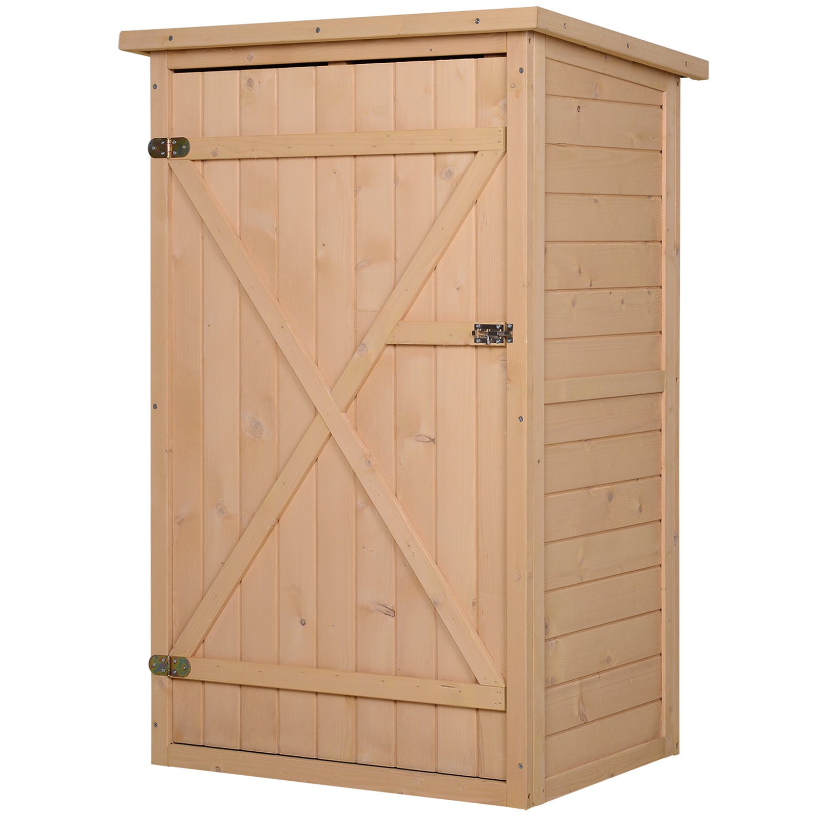 Caseta de madera para jardín Outsunny madera natural