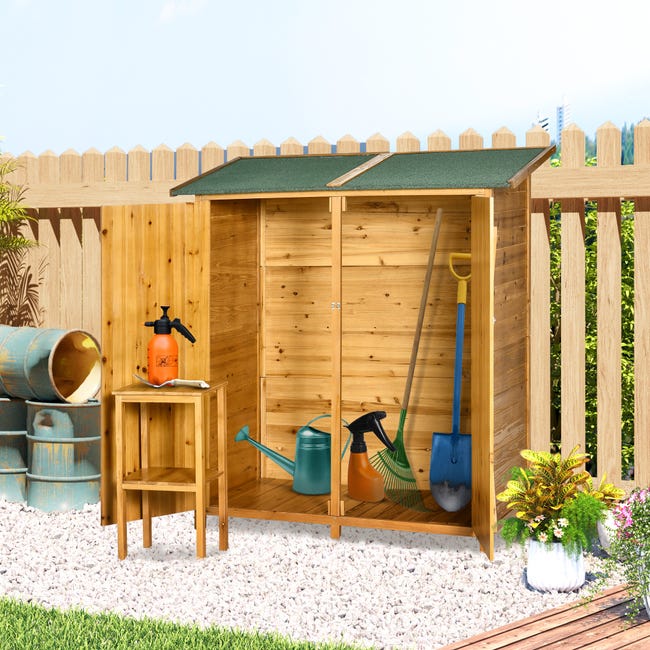 Caseta armario para jardín - mueble de terraza de madera, armario