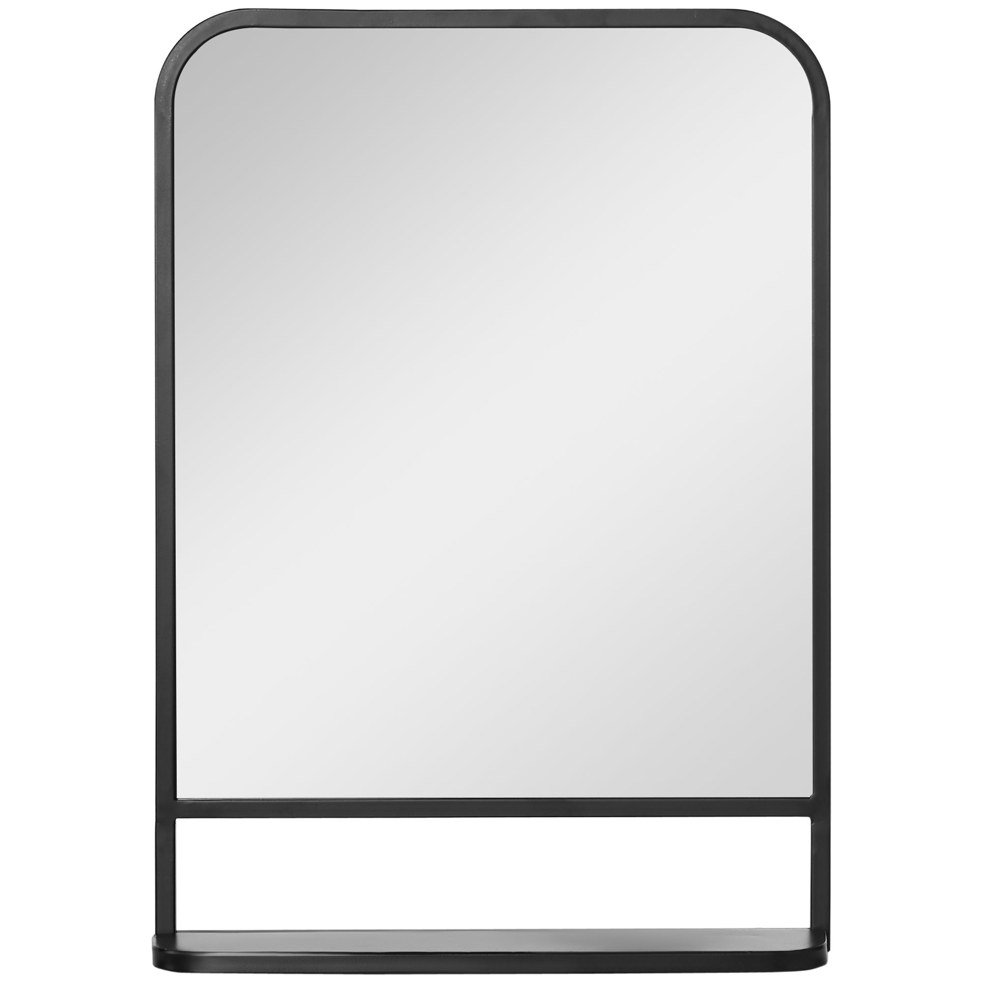 Espejo decorativo de pared espejo redondo HOMCOM 30x2,2x30 cm  negro_830-632V00BK