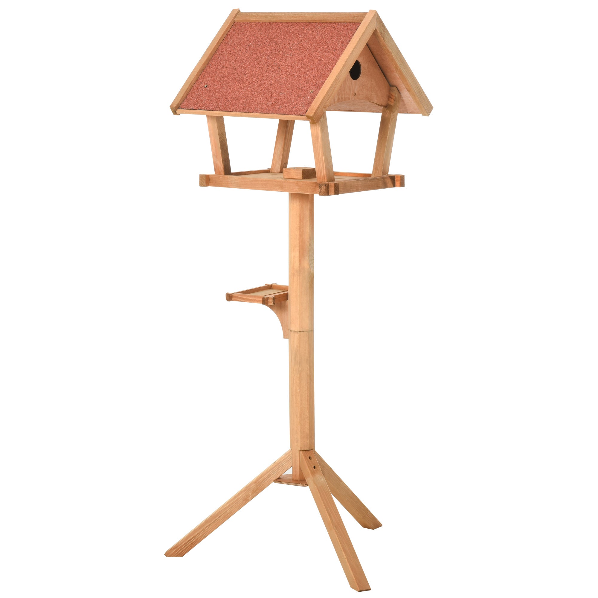 Casa de madera para pájaros de 6 agujeros, casa de pájaros Natural