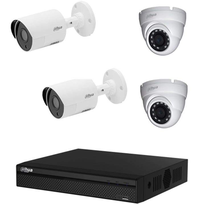 Kit wifi de vidéo surveillance 4 cameras dômes de surveillance