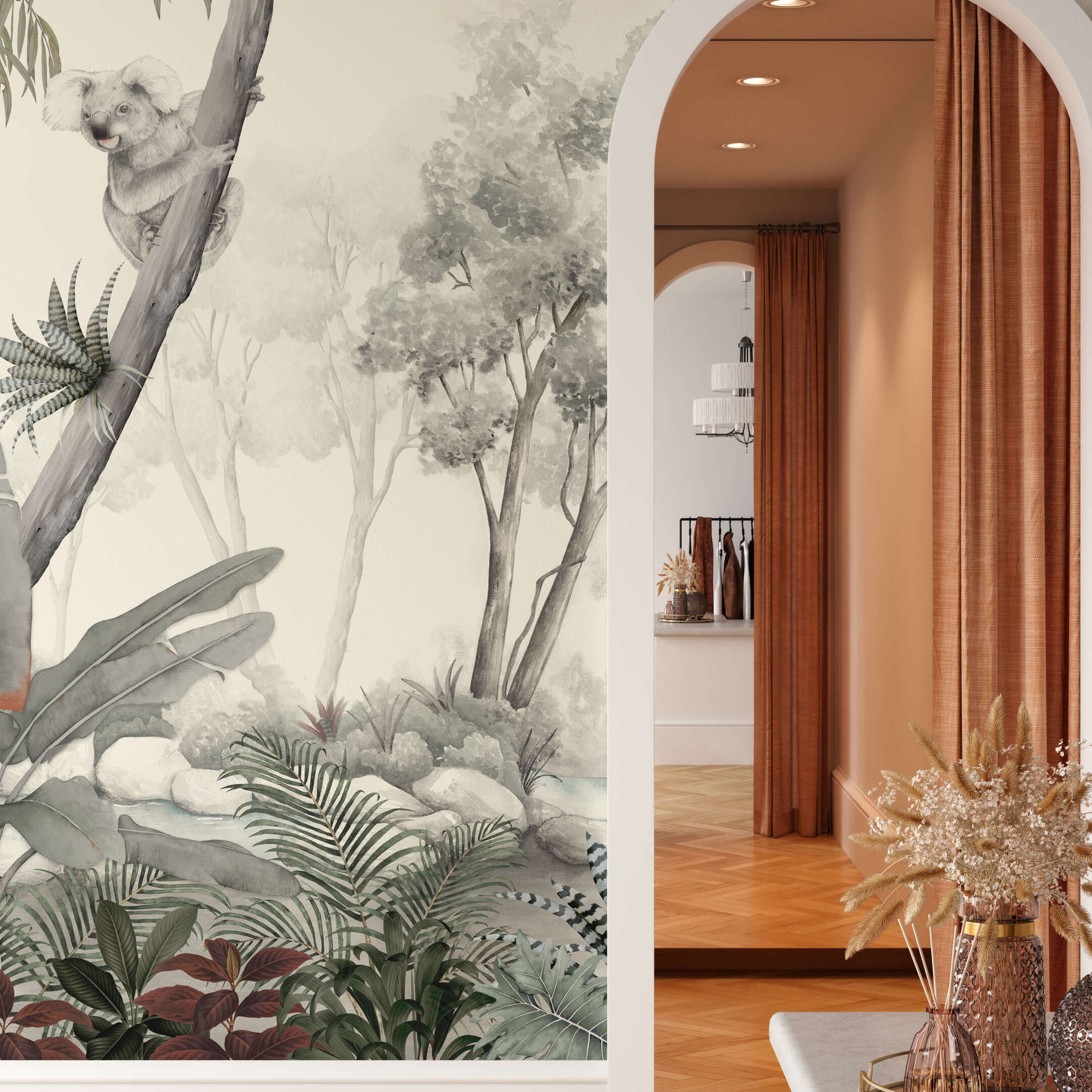 Woodland Koala - Joli papier peint panoramique - Photowall