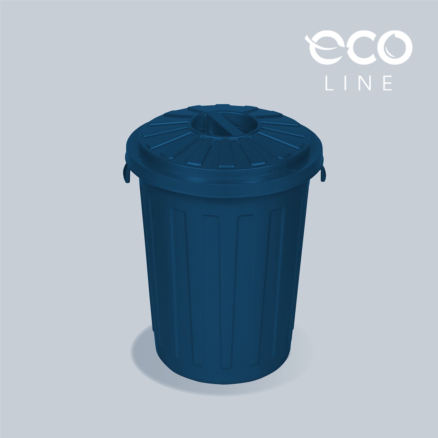 Cubo de basura ECO / papelera polivalente con tapa cerrable, Grande, Plástico  resistente (PP), 23 l, Mats, Azul