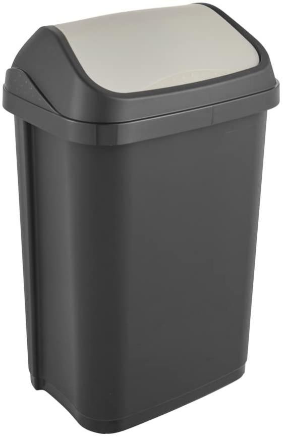 Parlynies Pattumiera Con Coperchio Basculante 15 Litri - Plastica Resistente, Colore Rosa, Dimensioni 29x20x41,5 Cm - Ideale Per Casa, Ufficio, Scuola, Bagno