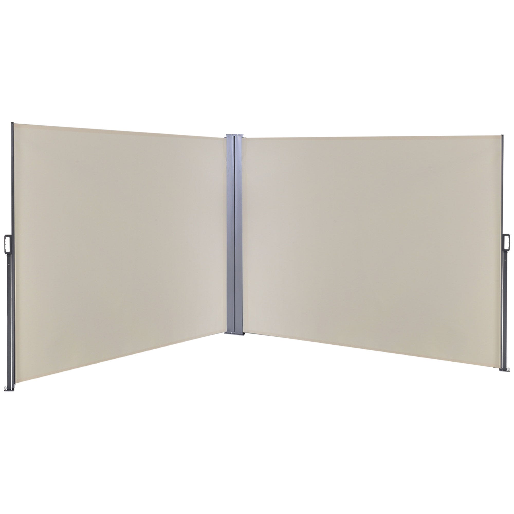  REKOOP Toldo lateral retráctil de 280 x 72 pulgadas, pantalla  lateral retráctil, pantalla divisora de privacidad con poliéster de 9.88  oz/m², impermeable y resistente a los rayos UV para patio, terraza