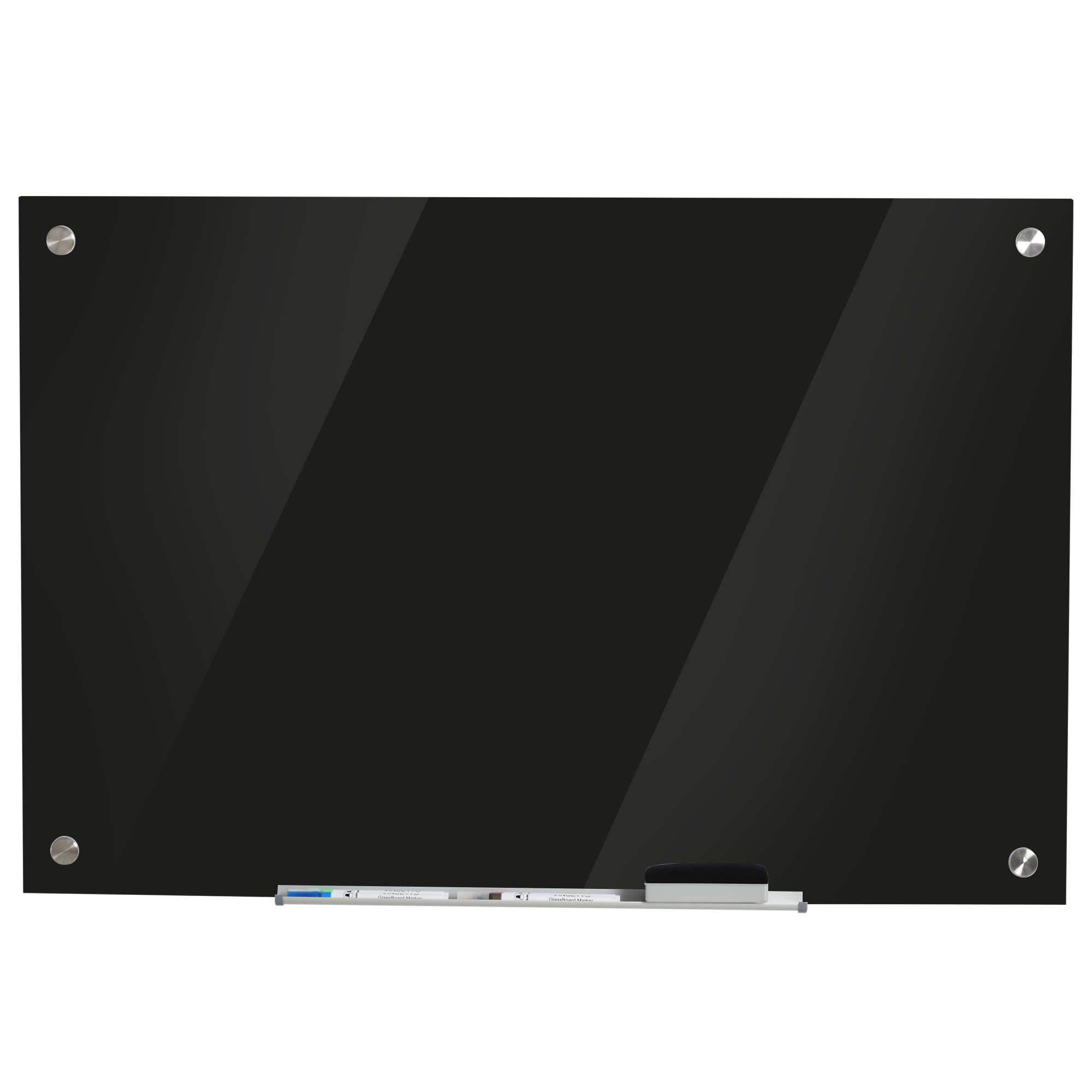 Pizarra de vidrio vinsetto negro 90x60x0 45 cm