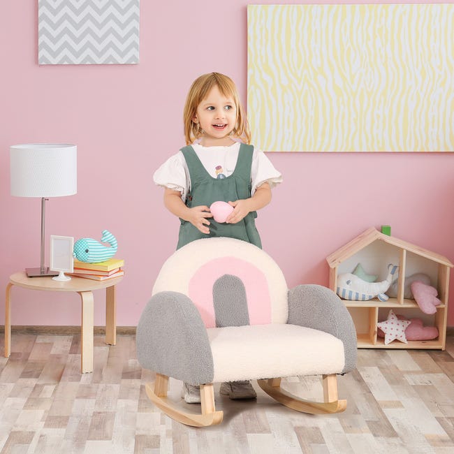encender un fuego diámetro Cordelia Sillón infantil mini sofá para niños de +3 años HOMCOM 50x45x50 cm gris |  Leroy Merlin