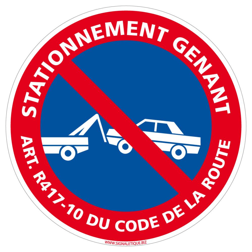 Panneau Stationnement Gênant Art Diamètre 280 mm Matière PVC Leroy Merlin