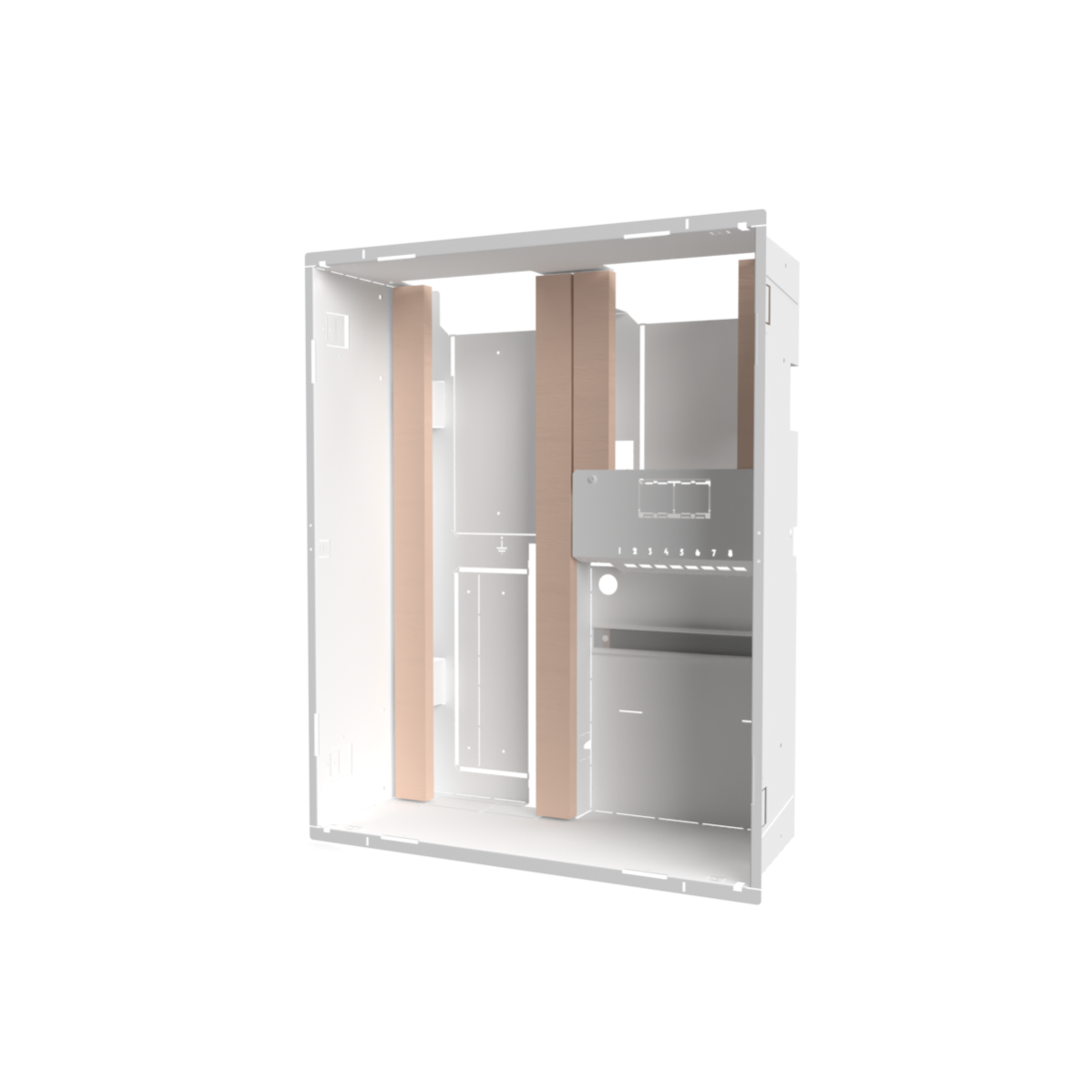 Tavolo in wicker con piano rotondo misura 70 cm colore bianco mod. Minorca