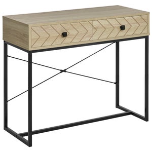 BLENOM Mesa consola recibidor o mesa de entrada de madera maciza sostenible  Bare c/Irregular 60x33-35x76cm Nogal OM