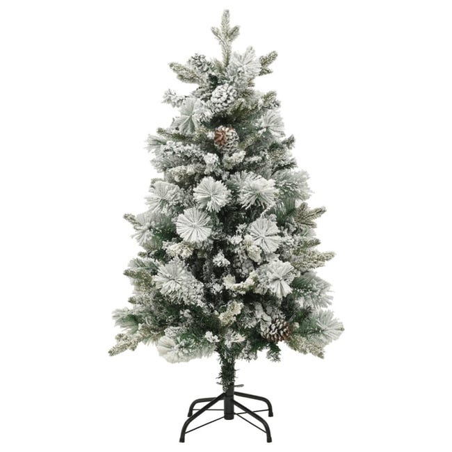 VidaXL Árbol de Navidad con nieve, luces LED y piñas PVC y PE 150 cm |  Leroy Merlin