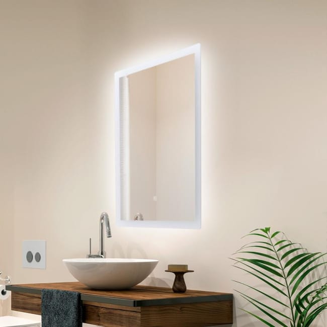 Specchio da bagno a LED EMKE con altoparlante Bluetooth, presa per rasoio e luce ambientale blu (modello ULM03GKDQS, 450x600 mm) Manuale di istruzioni Specchio da bagno a LED EMKE con altoparlante Bluetooth, presa per rasoio e luce ambientale blu (modello ULM03GKDQS, 450x600 mm) Manuale di istruzioni
