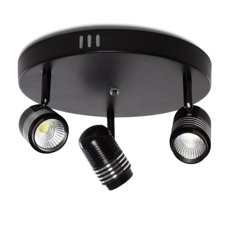 Aplique led 27w 2.430lm 6000ºk arianna 30.000h [ho-3x9cob-walllight-b-cw]