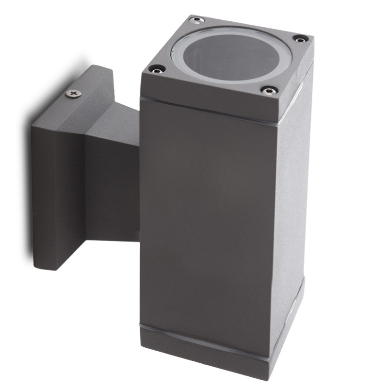 Aplique de pared ip65 (sin lámpara) e27 ø65mm gris aria ho-wlip65-e27-65-106