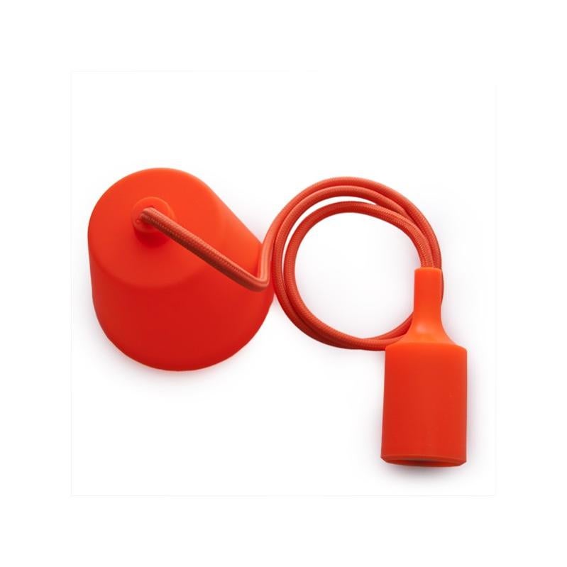 Plafoniera Rosone A Sospensione Vintage Rame Anticato - Portalampada E27 Con Cavo In Tessuto - Kit Soffitto Industriale