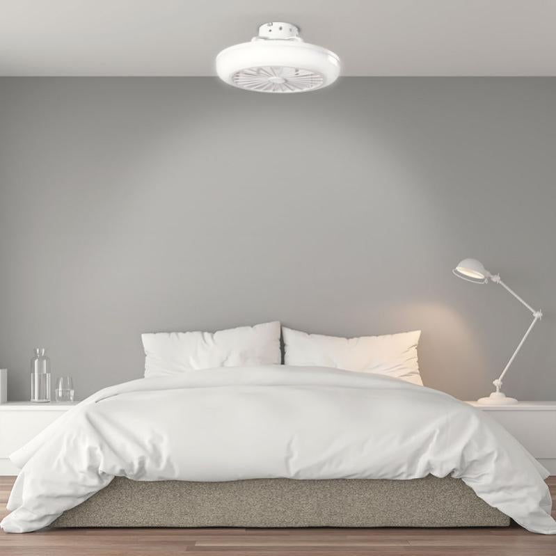 VENTILATORE DA SOFFITTO 5 Pale Legno con Lampada Luce LED e Telecomando