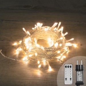 Guirlande lumineuse LED à lumière fixe blanc chaud sur secteur - 9 m :  BLACHÈRE ILLUMINATION - botanic®